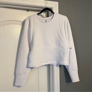 NWOT, ATHLETA scuba cropped sweatshirt LARGE